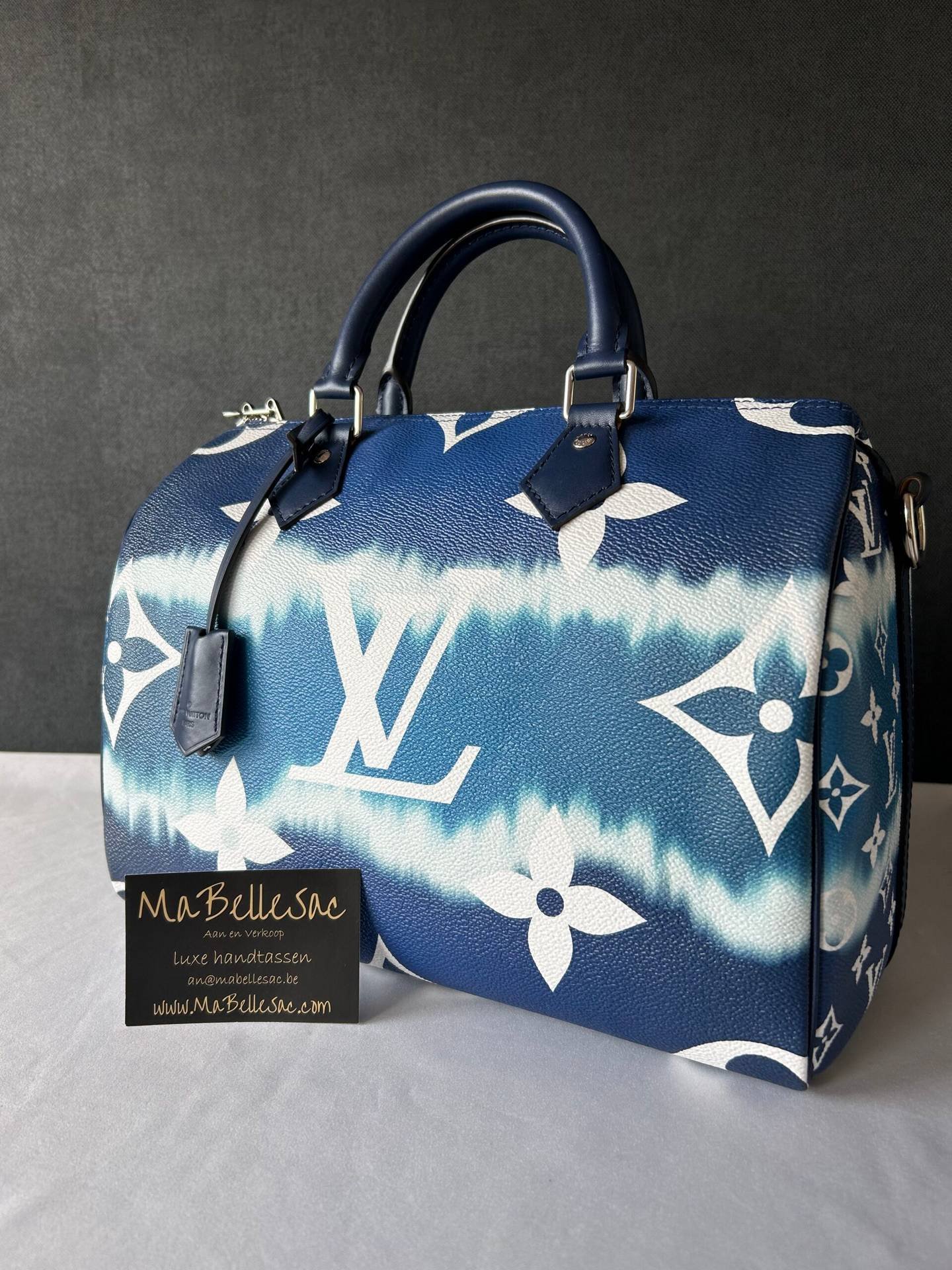 Louis Vuitton Silver & Blue Monogram Escale Speedy Bag Charm