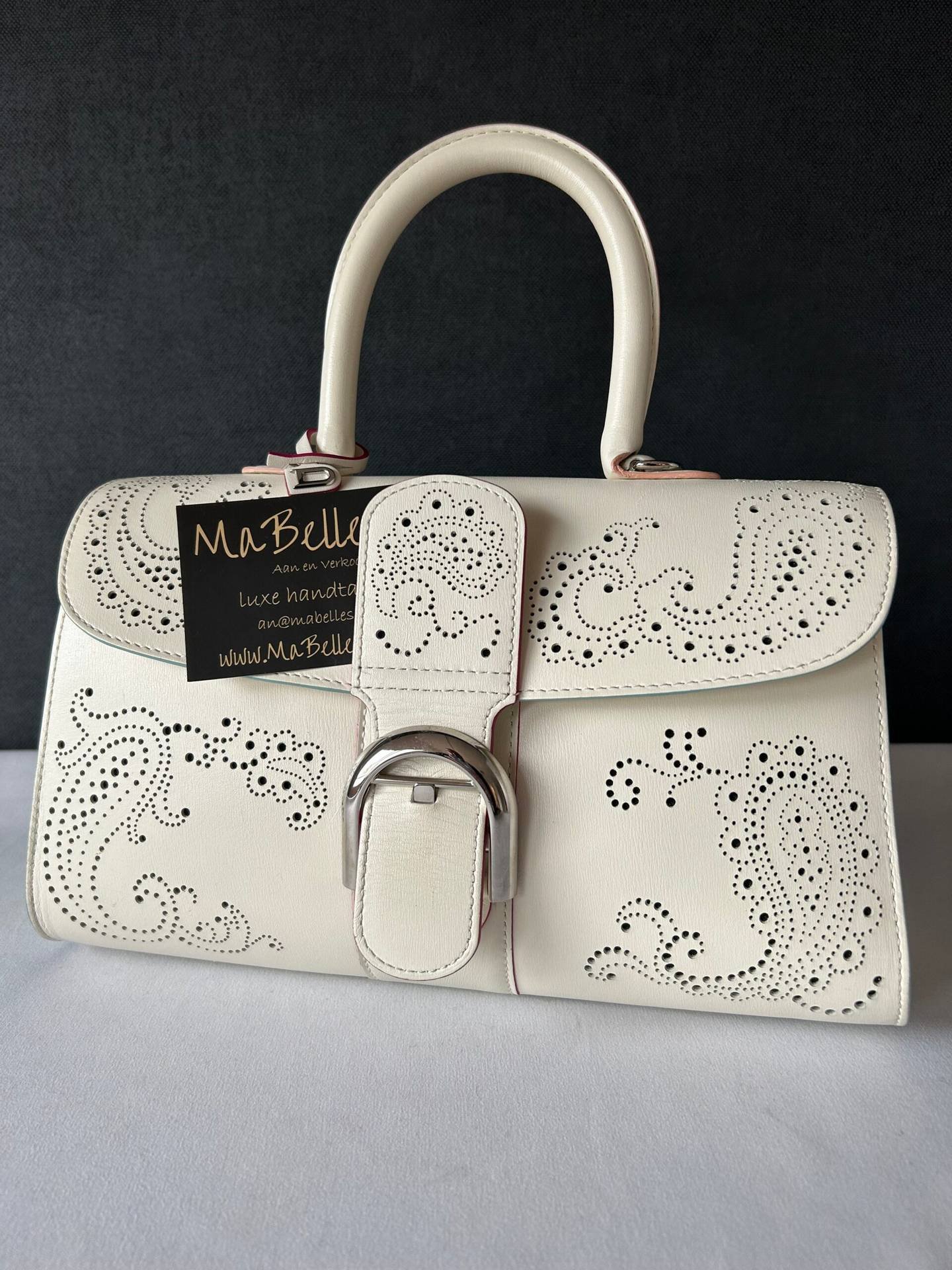 Delvaux Louise White varnish - MaBelleSac