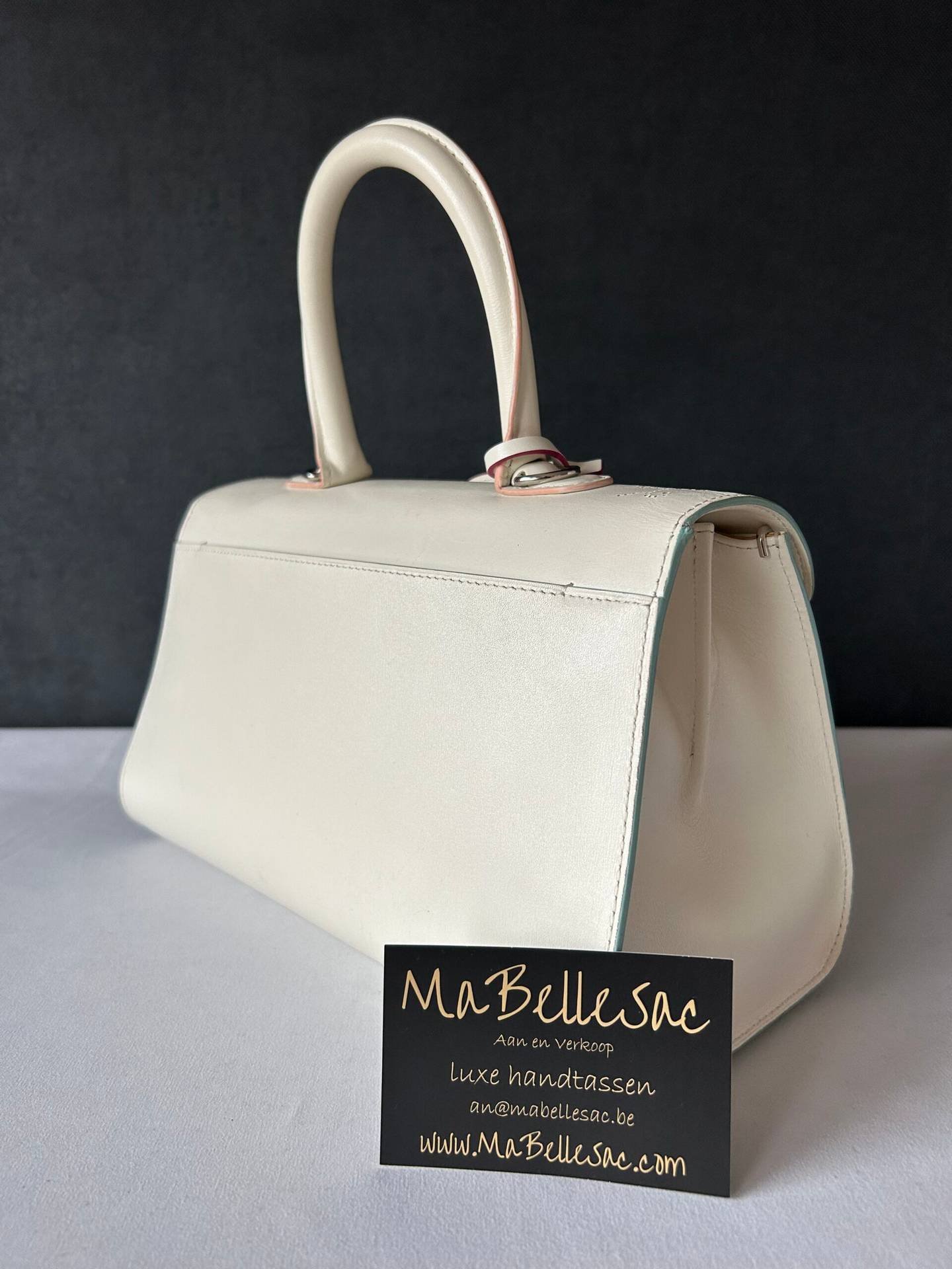 Delvaux Louise White varnish - MaBelleSac