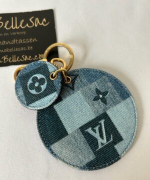 Louis Vuitton Key holder/bag charm denim patchwork