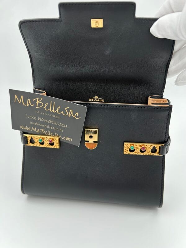 Delvaux Tempête Small zwart gemstone - Afbeelding 9