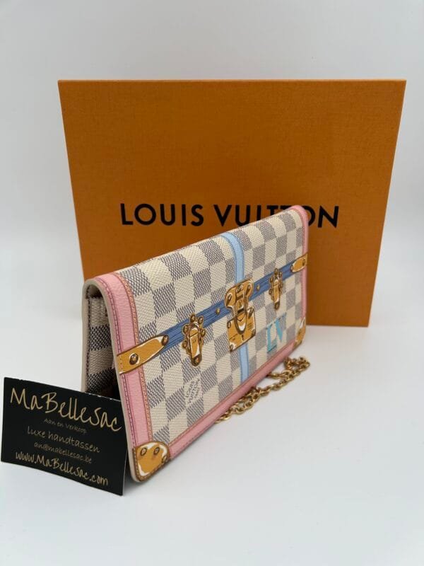 Louis Vuitton Trunk Damier Azur wallet - Afbeelding 4