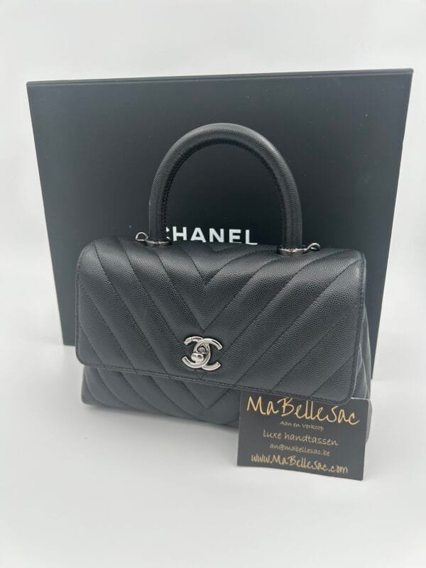 Chanel Top handle mini chevron - Image 4