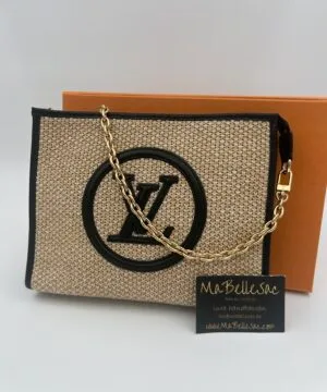 Louis Vuitton Raffia Pouche on chain