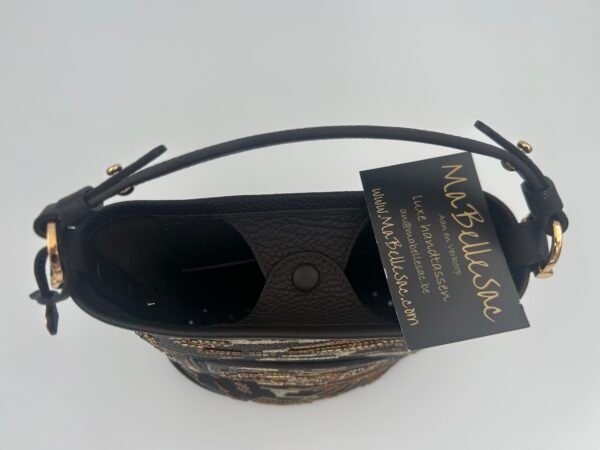 Delvaux Le Pin mini Bucket Gold Ebony - Afbeelding 9