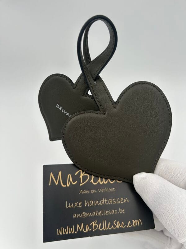 Delvaux charm hartjes kaki zilver - Afbeelding 3