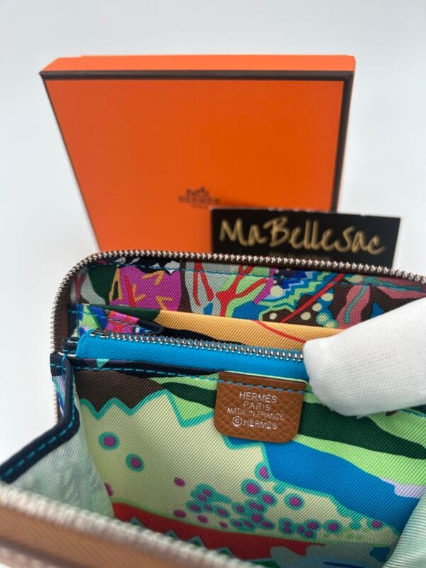 Hermès portefeuille silk in compact - Afbeelding 4