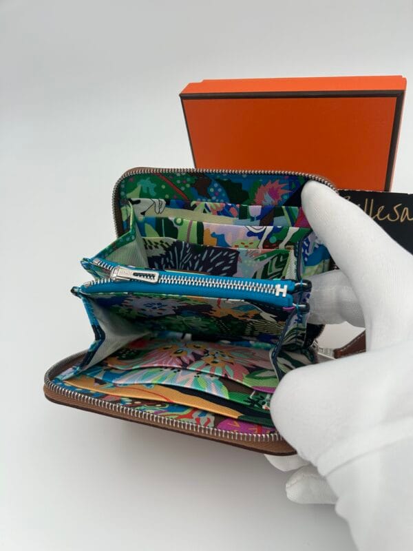 Hermès portefeuille silk in compact - Afbeelding 5