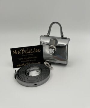 Delvaux Brillant Charm silver metal met draagriem