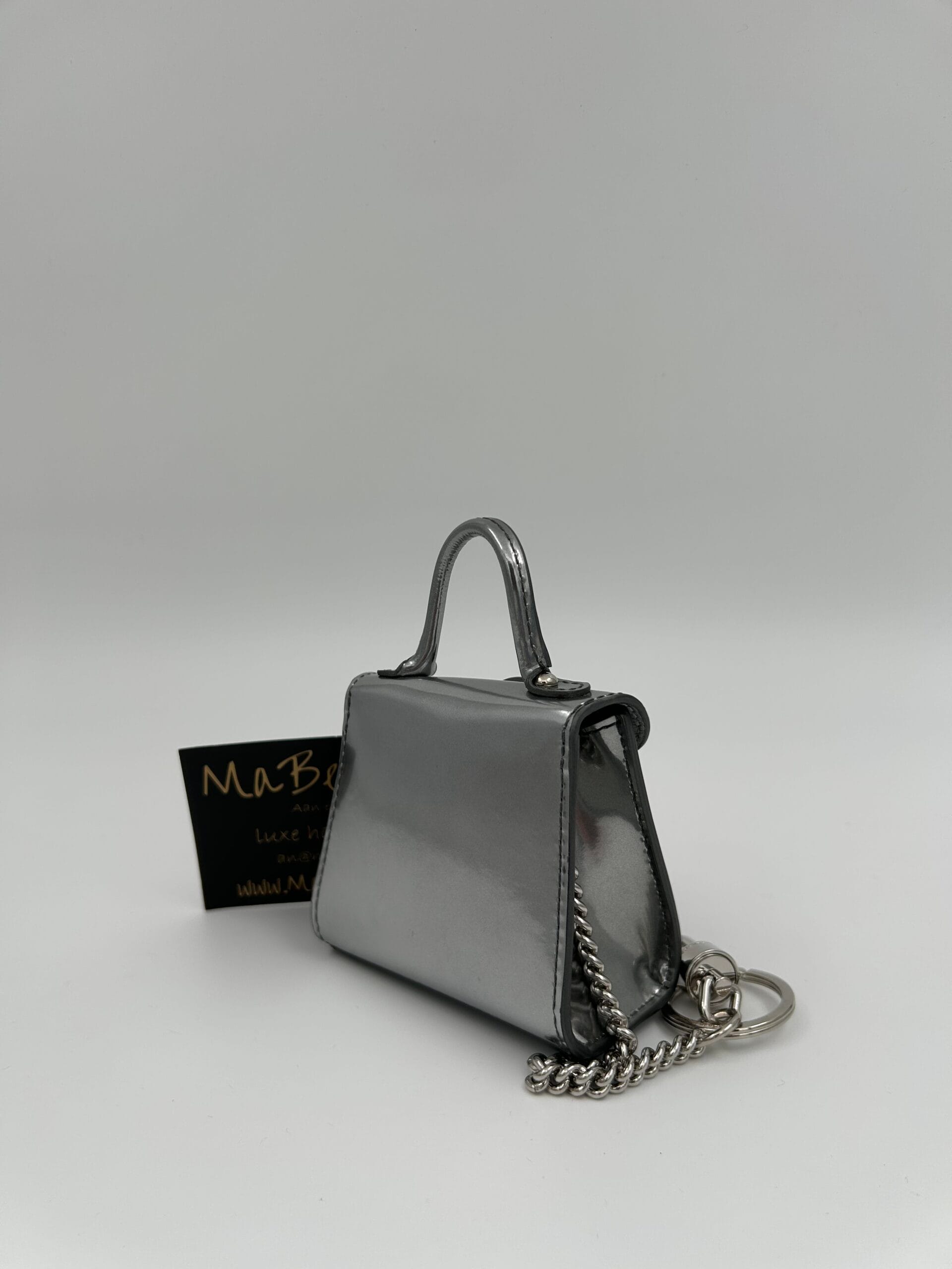 Delvaux Brillant Charm silver metal met draagriem - Afbeelding 5