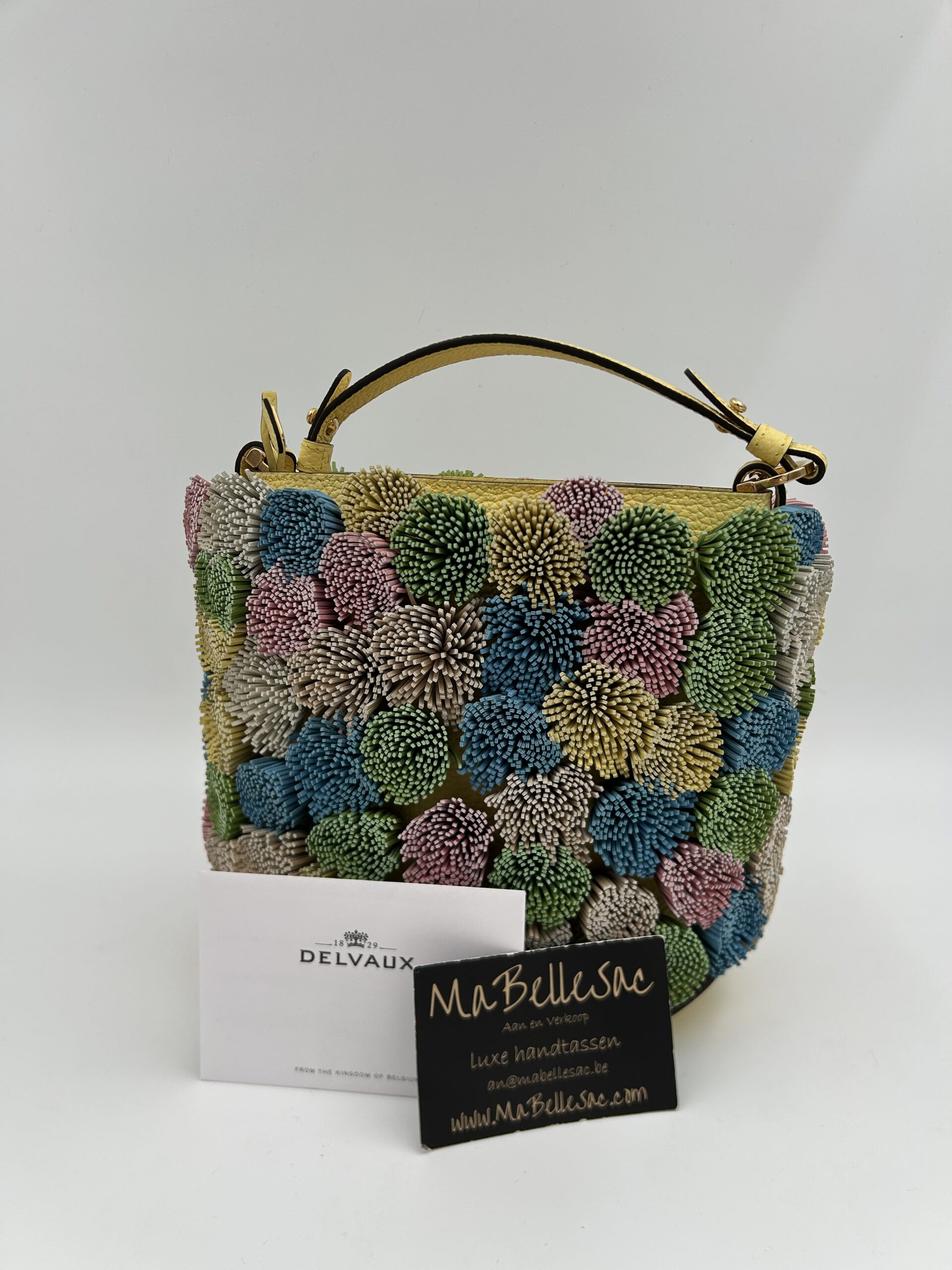 Delvaux Le Pin mini Bucket bag Pompon